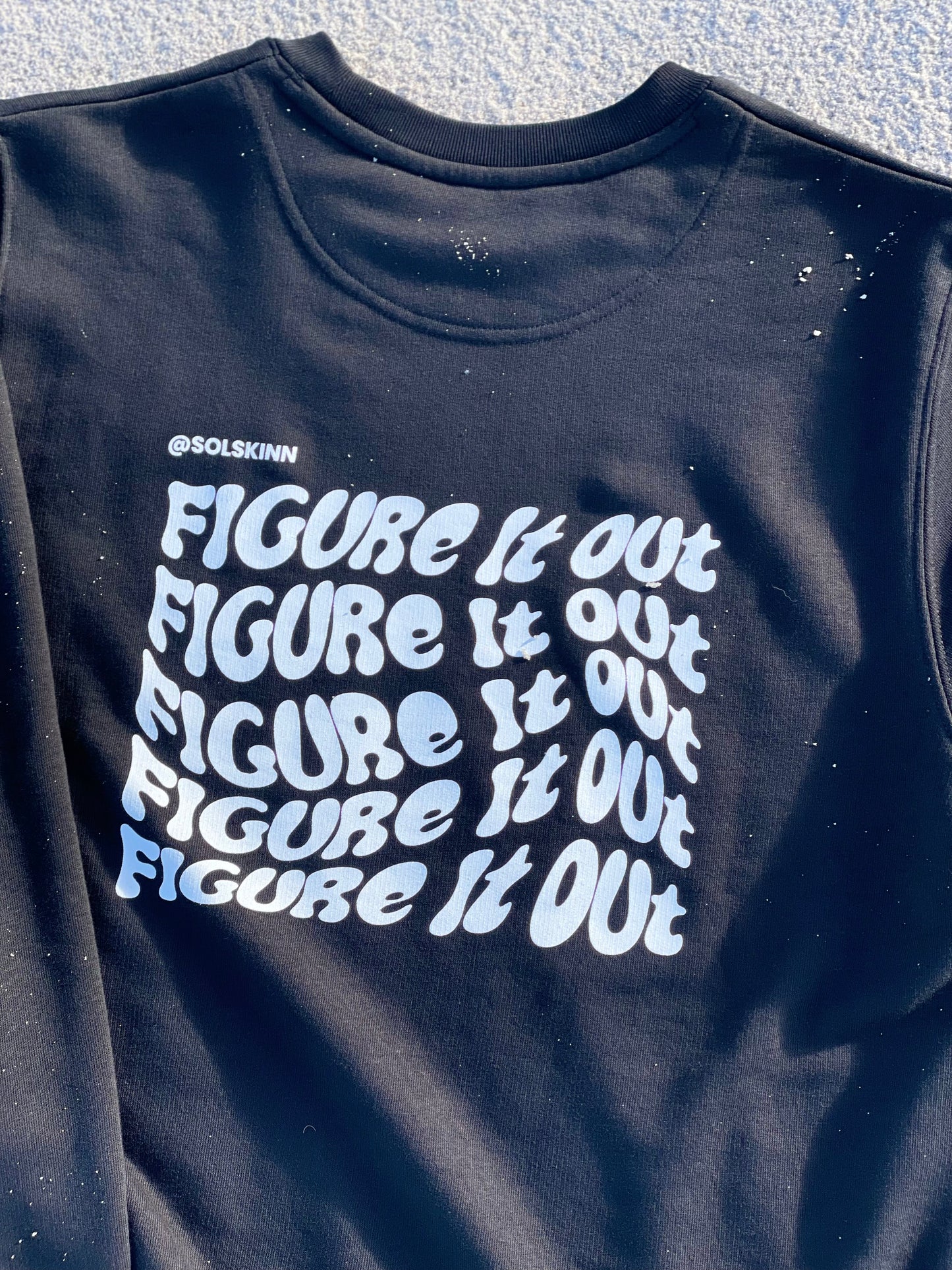 YOU WILL FIGURE IT OUT SWEATER SCHWARZ