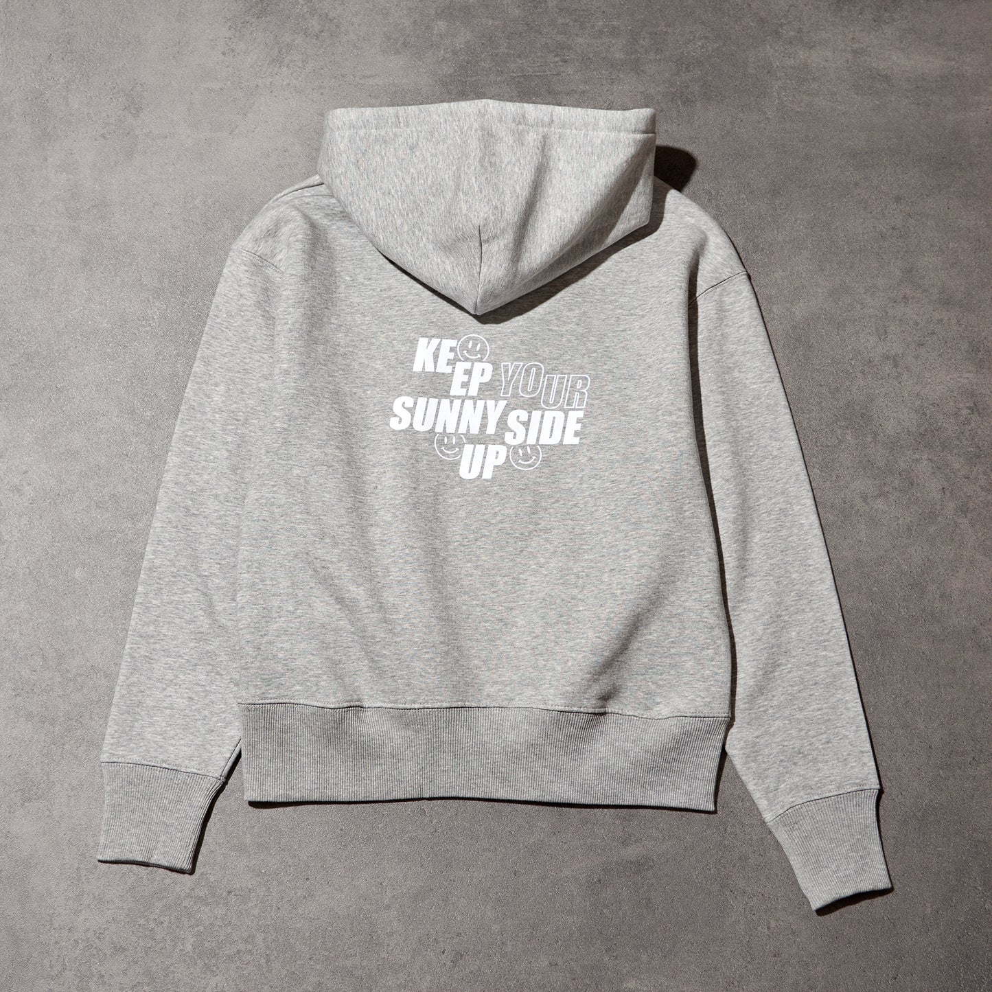 KEEP YOUR SUNNY SIDE UP Hoodie grey melange