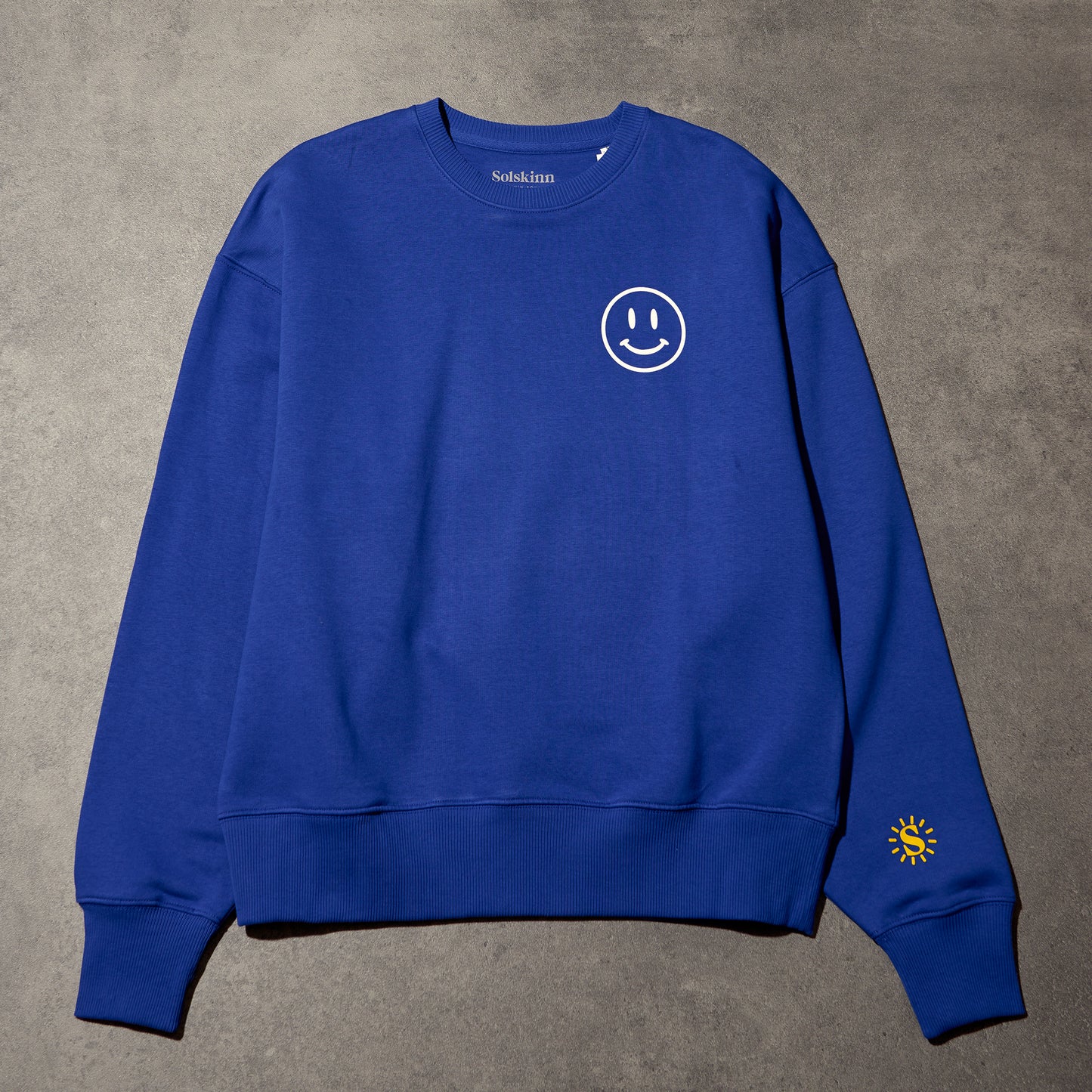 SMILEY SWEATER BLAU